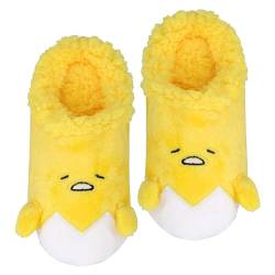 Roffatide Anime Gudetama das faule Ei Frauen Fuzzy Hausschuhe Hausschuhe Geschlossene Zehe Schaumstoff Hausschuhe mit Gummisohle C 36-38 von Roffatide