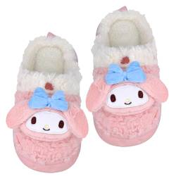 Roffatide Anime My Melody Rabbit Cinnamon Dog Kuromi Womens Fuzzy Memory Foam Slippers Cozy Plush Home Slippers Fluffy Furry House Shoes Indoor Outdoor Slide Slipper Rosa 38-39 von Roffatide