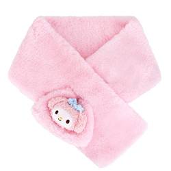 Roffatide Anime-Schal My Melody Fuzzy Cartoon Schal Plüsch-Fleece-Schal Winter Reise gestickter Schal Rosa von Roffatide