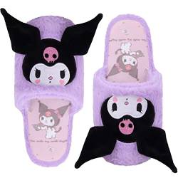 Roffatide Anime Slippers Plush Slippers Furry Indoor Slide Slipper Bedroom Shoes House floor Slipper for Women girls von Roffatide