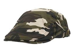 Roffatide Camouflage Schirmmütze Schiebermütze für Herren und Damen Flatcaps Newsboy Cabbie Ivy Hüte Militär Grün von Roffatide