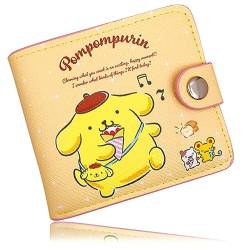 Roffatide Cartoon Pompom Purin Geldbörsen Frauen Kunstleder Bi-Fold Reise Geldbörse Münzbeutel Brieftaschen Slim Single Fold Wallet von Roffatide