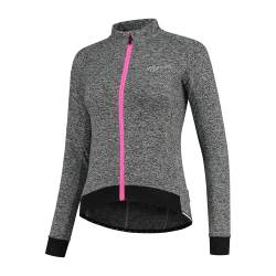 Rogelli Benice 2.0 Radtrikot Damen - Fahrradtrikot Kurzarm - Grau/Rosa - Größe L von Rogelli