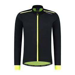 Rogelli Core Fahrradjacke Herren - Atmungsaktiv, Wasserabweisend und Winddicht - Radjacke - Schwarz/Fluor - 5XL von Rogelli