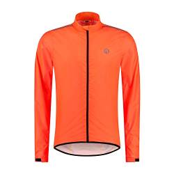 Rogelli Core Fahrradjacke Herren - Rennradjacke, Regenjacke, Wasserdicht - Orange - Größe L von Rogelli