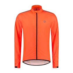 Rogelli Core Fahrradjacke Herren - Rennradjacke, Regenjacke, Wasserdicht - Orange - Größe S von Rogelli