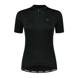 Rogelli Core Radtrikot Damen, Fahrradtrikot Kurzarm, Rennrad Trikot, Atmungsaktive, Radsport Shirt - Schwarz, L von Rogelli