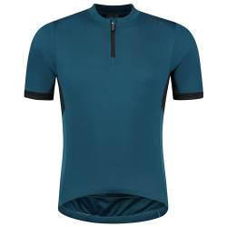 Rogelli Core Rennrad Trikot Herren - Atmungsaktive Fahrradtrikot Kurzarm - 3 Rückentaschen - Rennrad Trikot - Radtrikot - Marine - 2XL von Rogelli