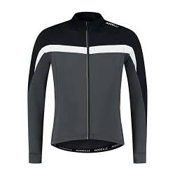 Rogelli Course Fahrradtrikot Herren - Radtrikot Herren Langarm - Rennrad Trikot - Schwarz/Grau/Weiß - Größe L von Rogelli