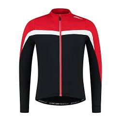 Rogelli Course Fahrradtrikot Herren - Radtrikot Herren Langarm - Rennrad Trikot - Schwarz/Rot/Weiß - Größe M von Rogelli