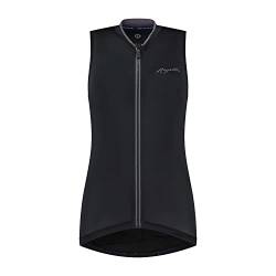 Rogelli Essential Radtrikot Damen Ärmellos - Schnelltrocknend - Atmungsaktive Fahrradtrikot - Wasserabweisende Rückentaschen - Rennrad Trikot - Schwarz - XS von Rogelli