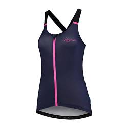 Rogelli Twist Radtrikot Damen Ärmellos, Fahrradtrikot, Rennrad Trikot, Atmungsaktive, Radsport Shirt - Blau/Rosa, M von Rogelli