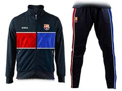 Offizieller Barcelona Overall für Erwachsene und Jungen, Sweatshirt mit Reißverschluss und Hose, Modell Blaugrana (S) von Roger's