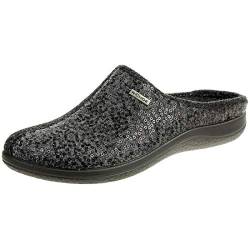 Rohde 6550 Bari Schuhe Damen Hausschuhe Pantoffeln Softfilz Weite G, Größe:42 EU, Farbe:Grau von Rohde