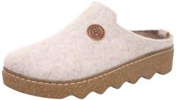 Rohde Damen Hausschuh Pantoffel Filz zarte Farbe bequem Foggia-D 6120, Größe:40 EU, Farbe:Beige von Rohde