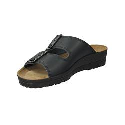 Rohde Herren, Männer, Pantoletten, Slipper,Hauschuhe,Schlupfschuhe,schluepfschuhe,Slides,Slip-ons,Backless Slipper,Mules,SCHWARZ,44 EU / 9.5 UK von Rohde