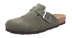 Rohde Herren Pantoffel Hausschuh Clog Leder Grado 6694, Größe:41 EU, Farbe:Grün von Rohde