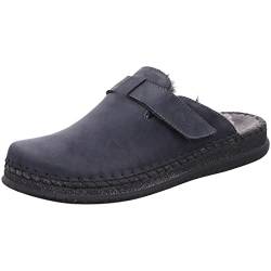 Rohde Herren Pantoffel Hausschuh Leder Warmfutter Alassio 6790, Größe:42 EU, Farbe:Blau von Rohde