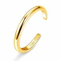 Roheafer 14K Gold gefüllte Zehenringe Verstellbarer Zehenring für Damen Dünne Zehenringe Offenes Band Sommer-Strand-Fuß-Schmuck von Roheafer