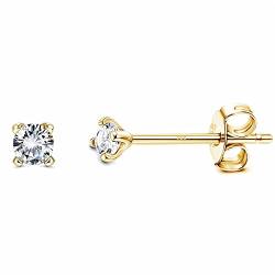 Roheafer 925 Sterling Silber Cubic Zirkonia Ohrstecker für Damen Männer, 2mm Tiny Lange Post Piercing Ohr Aurora Regenbogen Ohrringe Platin/Gold/Rose Gold Plattiert Ohrstecker Hypoallergenic von Roheafer