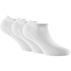 Rohner Sneaker 3-pack Weiß - Komfortable vielseitige Baumwoll Sneaker Socken, Größe EU 39-42 - Farbe White von Rohner