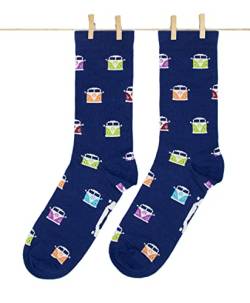 Roits Damen Vans Blau Socken 36-40 - Lustige Bunte Witzige Socken, Odd Fun Socks Geschenke Accessoires von Roits