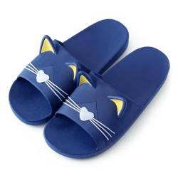 Rojeam Nette Katze Hausschuhe für Frauen Männer Kinder Sommer Bad Hausschuhe Sandalen Strandrutschen Bad Hausschuhe von Rojeam