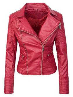 Rock Creek Damen Kunstleder Jacke Übergangs Jacke D-287 [ PU-2316 Weinrot M ] von Rok Creek Selection