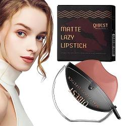 Lippenförmiger Lippenstift,Velvet Lipstick Cosmetics - Matter, lippenförmiger Lippenstift, wischfester Lippenstift, hochpigmentierter, wasserfester, antihaftbeschichteter Becher-Lippenstift Rolempon von Rolempon