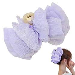 Rolempon Haarschleifen - Flauschige Schmetterlings-Haarklammern aus Kunstharz,Bequem zu tragende Klauenclips für Mädchen-Accessoires von Rolempon