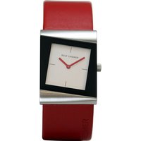 Rolf Cremer Quarzuhr Rolf Cremer Uhr Style 500008 Lederband, Edelstahl, rot, (1-tlg) von Rolf Cremer