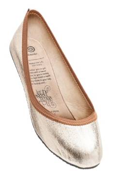 Rollasole Ballerinas – Rosie Gold – faltbare flache Schuhe für Damen – stilvolle faltbare Ballerinas zum Hineinschlüpfen für Handtasche, Alltag, Ausgehen, Partys, Hochzeit, Sommerreisen oder von Rollasole