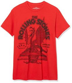 Rolling Stones Damen The Houston American Tour 1981 Astrodome Parkplatz Tee T-Shirt, rot, X-Groß von Rolling Stones