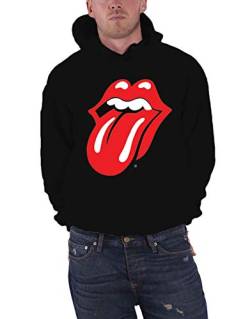 Rolling Stones Herren The Pullover Hoodie: Checker Tongue Kapuzenpullover, Schwarz, Large von Rolling Stones