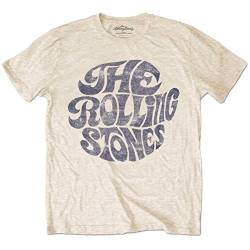 Rolling Stones Herren Vintage 70's Logo T-Shirt, Beige, X-Large von Rolling Stones