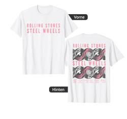 Rolling Stones Offizielle Steel Wheels Tour White Back Print T-Shirt von Rolling Stones