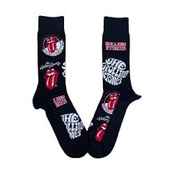 Rolling Stones Socken Band Logos Nue offiziell Herren Schwarz (UK SIZE 7.5 - von Rolling Stones