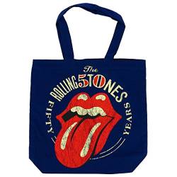 Rolling Stones The Baumwoll-Tragetasche: 50. Jahrestag, dunkelblau, One size von Rolling Stones
