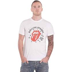 Rolling Stones The T Shirt Aero Tongue Band Logo Nue offiziell Unisex Weiß XL von Rolling Stones