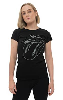 Rolling Stones The T Shirt Diamante Tongue Nue offiziell Damen Skinny Fit M von Rolling Stones