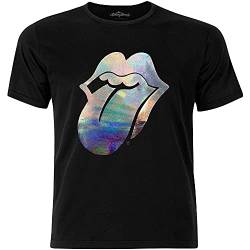 The Rolling Stones - Foil Tongue Unisex T-Shirt für Männer mit Folienapplikation schwarz - XL von Rolling Stones