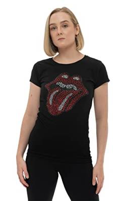 The Rolling Stones T Shirt Diamante Tongue Nue offiziell Damen Skinny Fit XXL von Rolling Stones