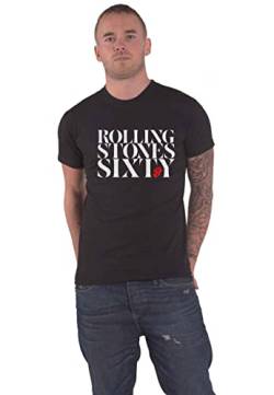 The Rolling Stones T Shirt Sixty Chic Band Logo Nue offiziell Herren Schwarz, XXL von Rolling Stones