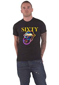 The Rolling Stones T Shirt Sixty Cyberdelic Tongue Nue offiziell Herren Schwarz XXL von Rolling Stones