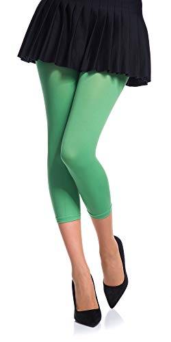 Romartex Damen Mikrofaser Capri Leggings 60 DEN, M/L, hellgrün von Romartex