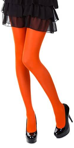 Romartex bunte Microfaser Strumpfhose 40 DEN in 37 Farben und 5 Großen, S, orange von Romartex