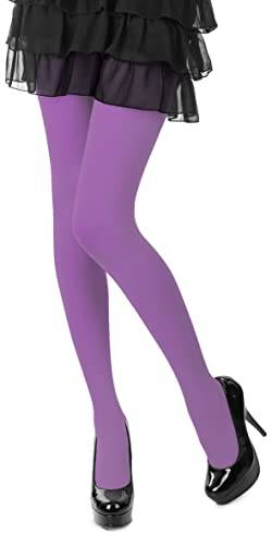 Romartex bunte Microfaser Strumpfhose 40 DEN in 37 Farben und 5 Großen, XL, lavender von Romartex