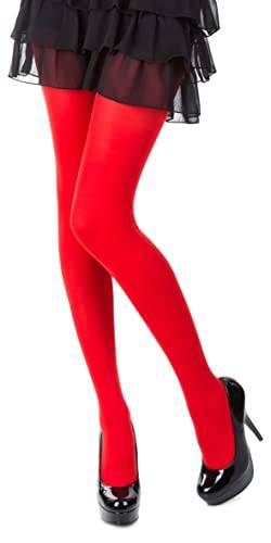 Romartex bunte Microfaser Strumpfhose 40 DEN in 37 Farben und 5 Großen, XL, rot von Romartex