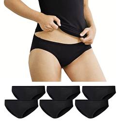 Romberg Damen Slips, 6er Pack (schwarz, L) von Romberg