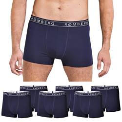 Romberg Herren Boxershorts, 6er Pack (Navy mit Schriftzug, 3XL) von Romberg